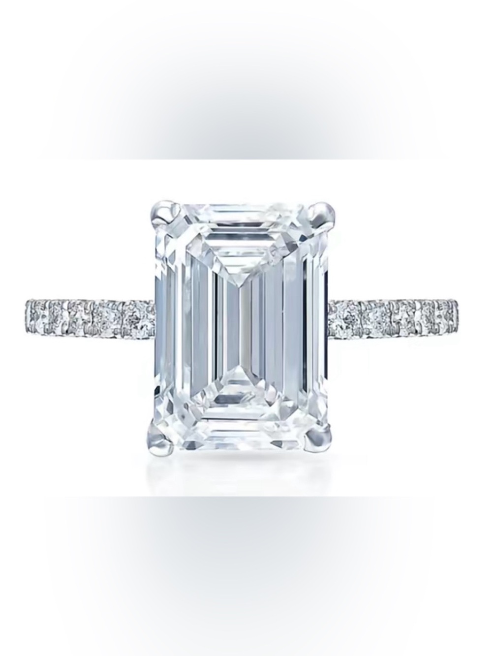 Emerald-Cut 4 CT GRA CERTIFIED MOISSANITE DIAMOND 925 Sterling Silver NEW $699